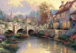 Schmidt 1000 Pieces* - Thomas Kinkade - Cobblestone Brooke - 1000 Piece Jigsaw Puzzle