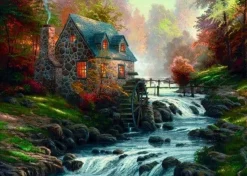 Schmidt 1000 Pieces* - Thomas Kinkade - Cobblestone Mill - 1000 Piece Jigsaw Puzzle
