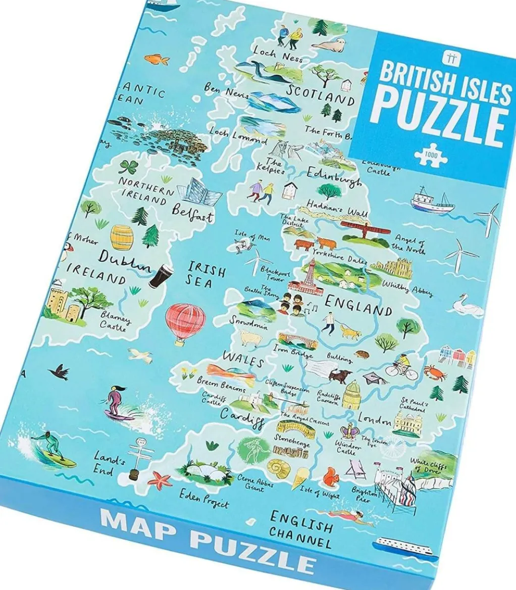 Talking Tables 1000 Pieces* - British Isles Puzzle - 1000 Piece Jigsaw Puzzle