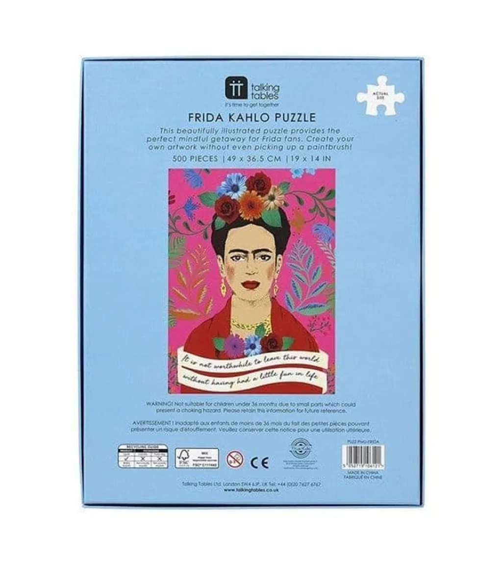Talking Tables 500 Pieces* - Frida Kahlo Puzzle - 500 Piece Jigsaw Puzzle