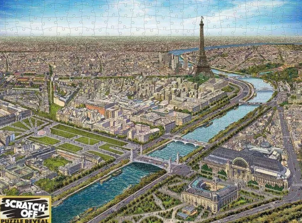 University Games 500 Pieces* - Paris Scratch Off Puzzle - 500 Piece Jigsaw Puzzle