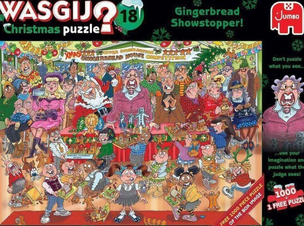 Jumbo 1000 Pieces*Wasgij Christmas 18 Gingerbread Showstopper - 1000 Piece Jigsaw Puzzle