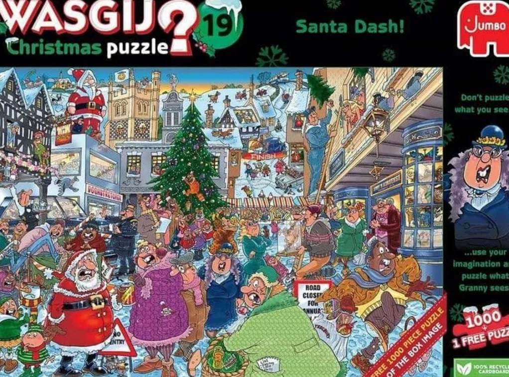 Jumbo 1000 Pieces*Wasgij Christmas 19 Santa Dash - 1000 Piece Jigsaw Puzzle