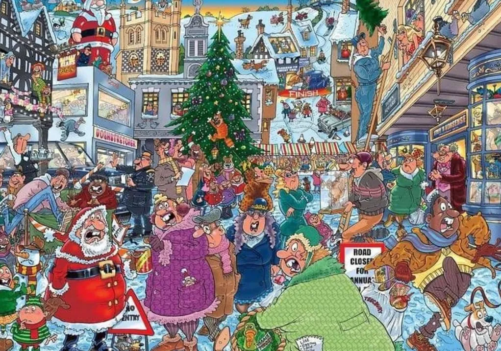 Jumbo 1000 Pieces*Wasgij Christmas 19 Santa Dash - 1000 Piece Jigsaw Puzzle