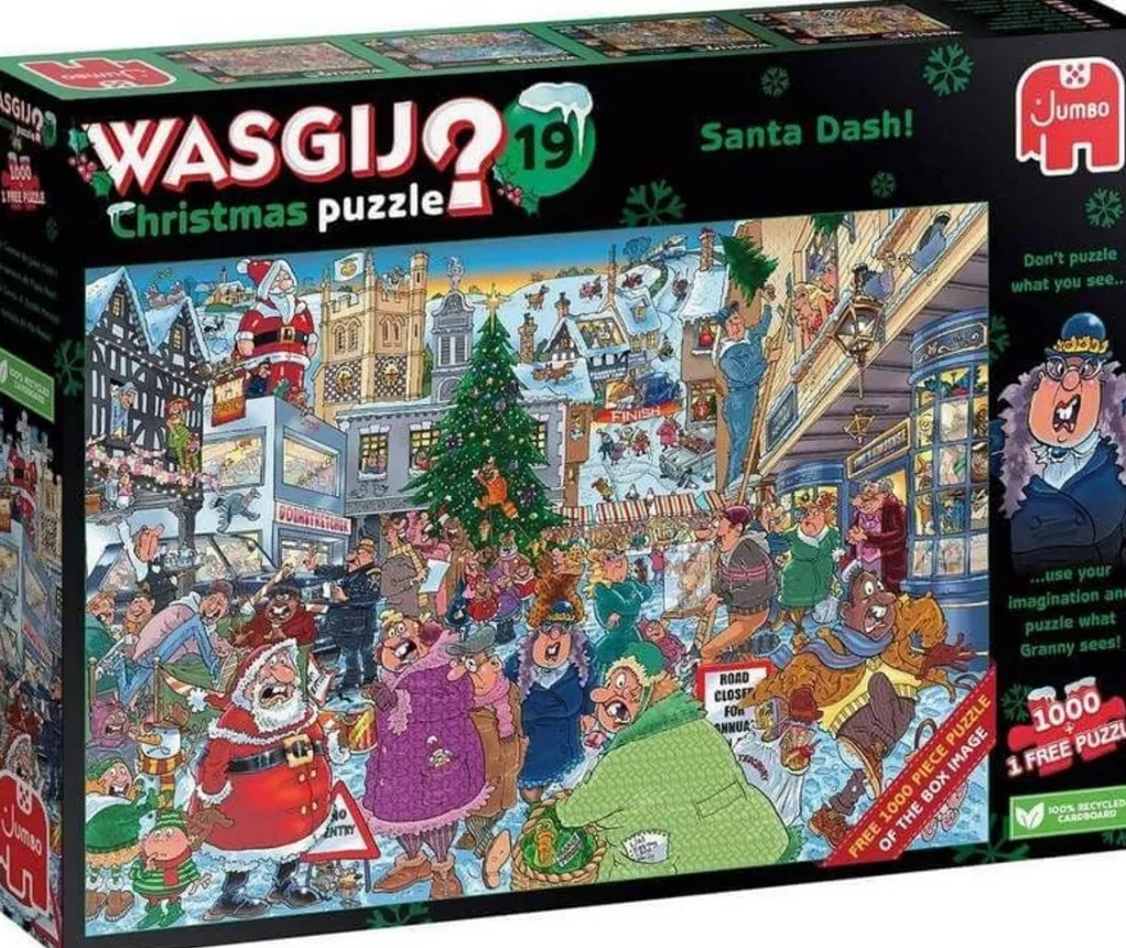 Jumbo 1000 Pieces*Wasgij Christmas 19 Santa Dash - 1000 Piece Jigsaw Puzzle