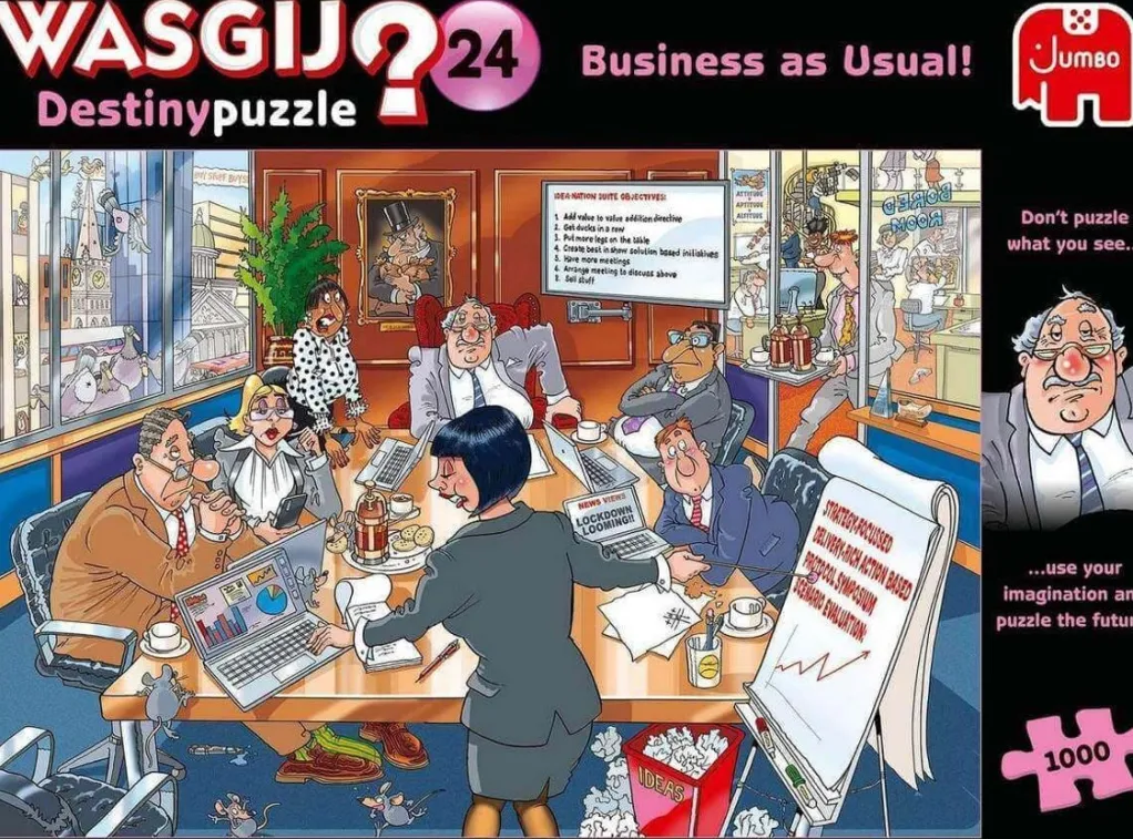 Jumbo 1000 Pieces*Wasgij Destiny 24 Business As Usual! - 1000 Piece Jigsaw Puzzle