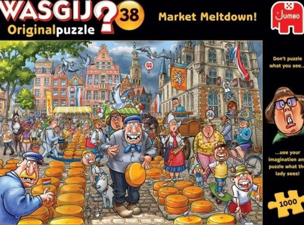 Jumbo 1000 Pieces*Wasgij Original 38 Market Meltdown! - 1000 Piece Jigsaw Puzzle