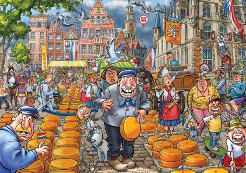 Jumbo 1000 Pieces*Wasgij Original 38 Market Meltdown! - 1000 Piece Jigsaw Puzzle