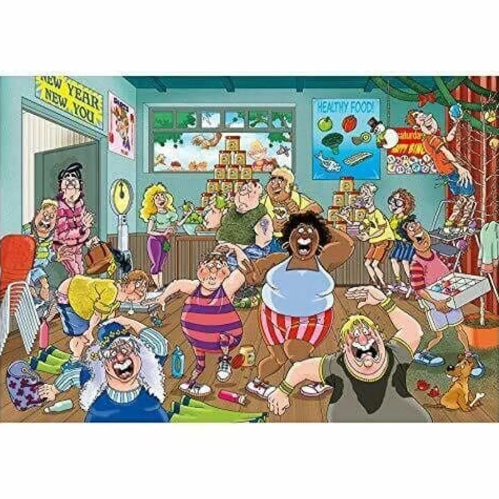 Jumbo 1000 Pieces*Wasgij Original 36 New Year Resolutions - 1000 Piece Jigsaw Puzzle