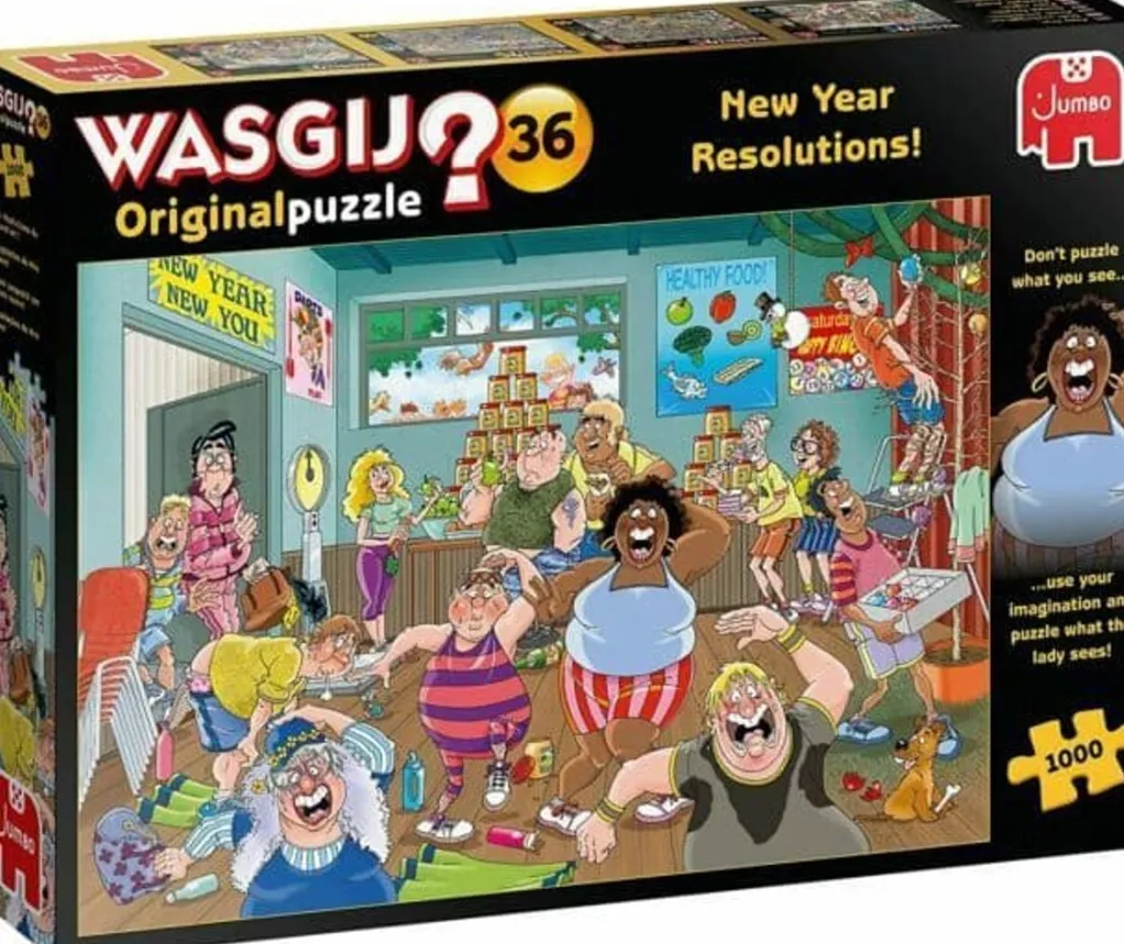 Jumbo 1000 Pieces*Wasgij Original 36 New Year Resolutions - 1000 Piece Jigsaw Puzzle
