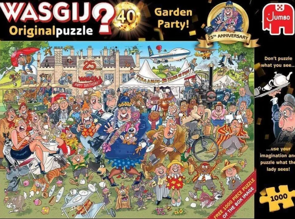 Jumbo 1000 Pieces*Wasgij Original 40 25Th Anniversary Garden Party - 1000 Piece Jigsaw Puzzle