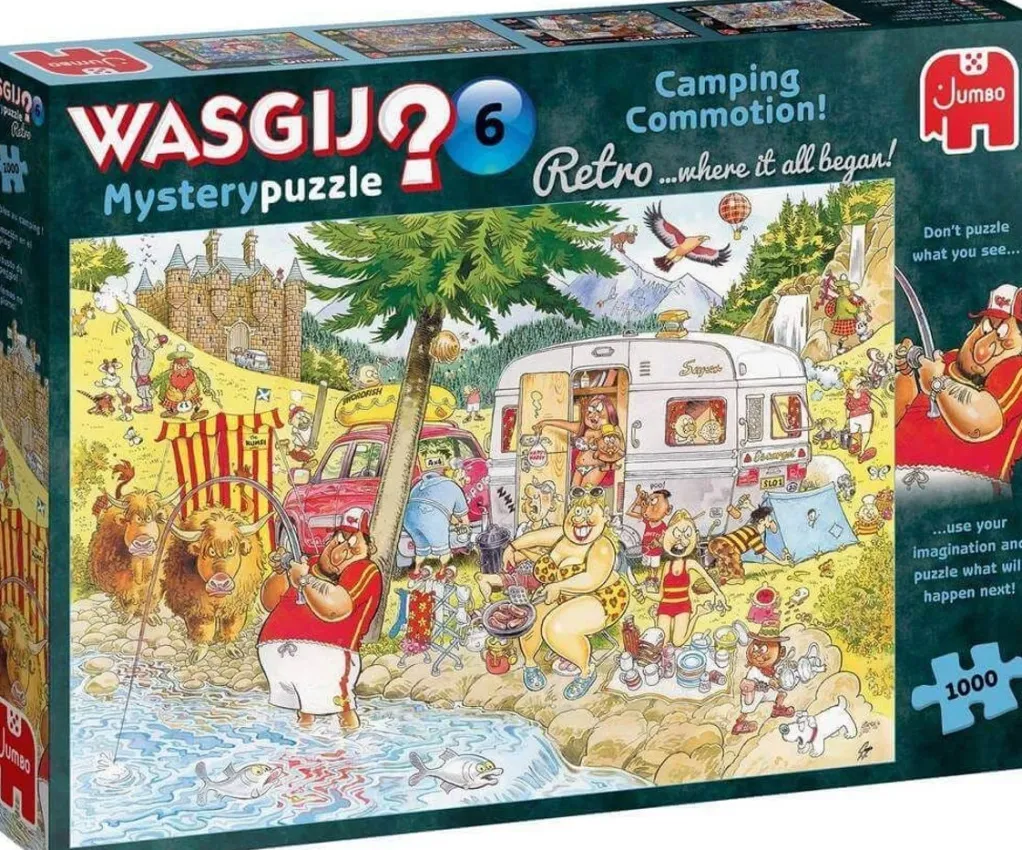 Jumbo 1000 Pieces*Wasgij Retro Mystery 6 Camping Commotion! - 1000 Piece Jigsaw Puzzle
