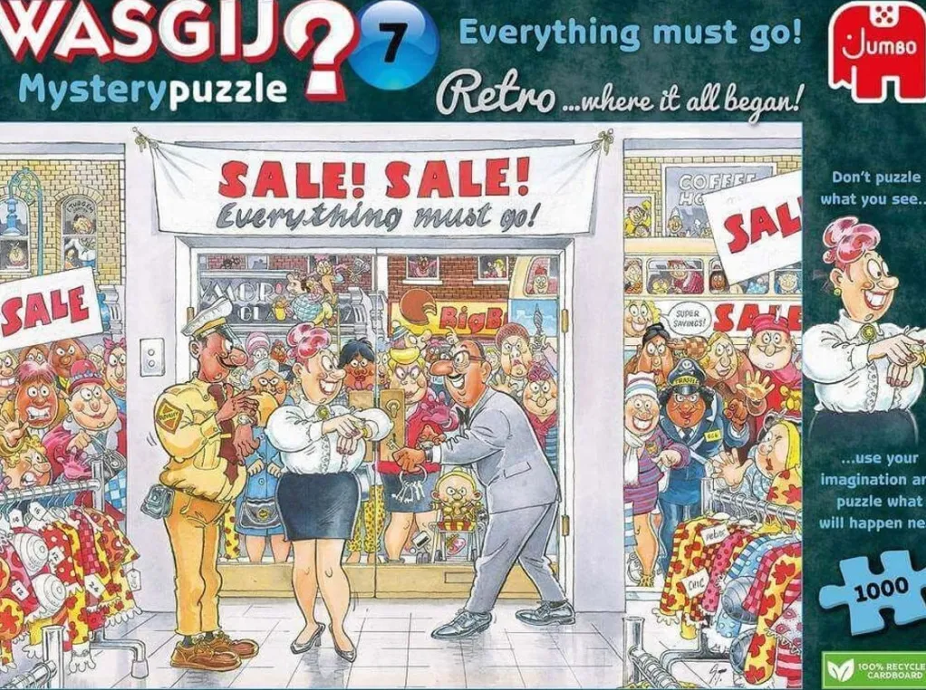 Jumbo 1000 Pieces*Wasgij Retro Mystery 7 Everything Must Go! - 1000 Piece Jigsaw Puzzle