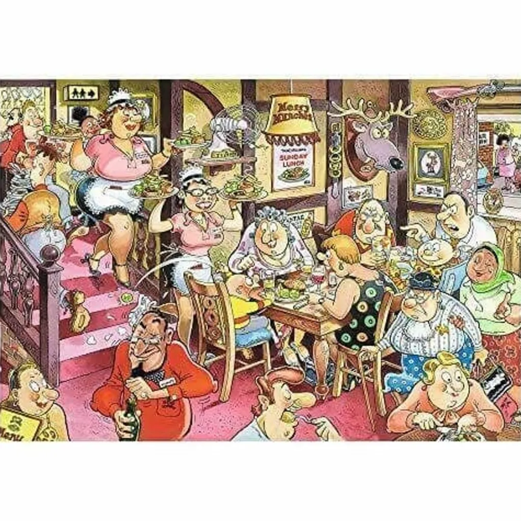 Jumbo 1000 Pieces*Wasgij Retro Mystery 5 Sunday Lunch! - 1000 Piece Jigsaw Puzzle