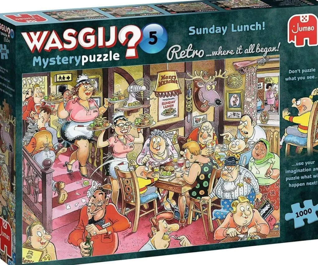 Jumbo 1000 Pieces*Wasgij Retro Mystery 5 Sunday Lunch! - 1000 Piece Jigsaw Puzzle