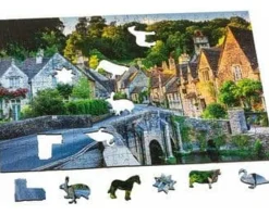 Wentworth 300 Pieces & Under* - Castle Combe Cotswolds - 250 Piece Wooden Jigsaw Puzzle