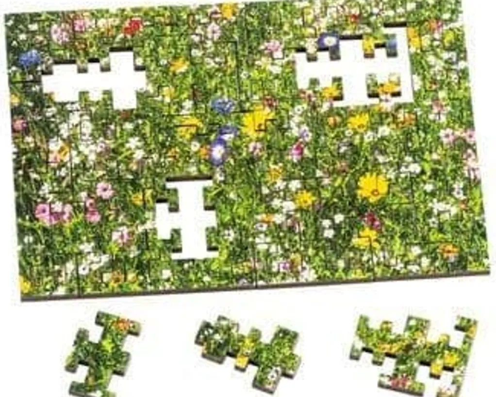 Wentworth 100 Pieces & Under* - Colourful Meadow - 40 Piece Wooden Jigsaw Puzzle