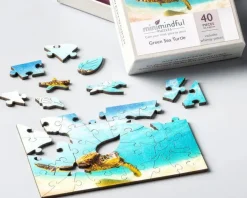 Wentworth 100 Pieces & Under* - Green Sea Turtle - 40 Piece Wooden Jigsaw Puzzle