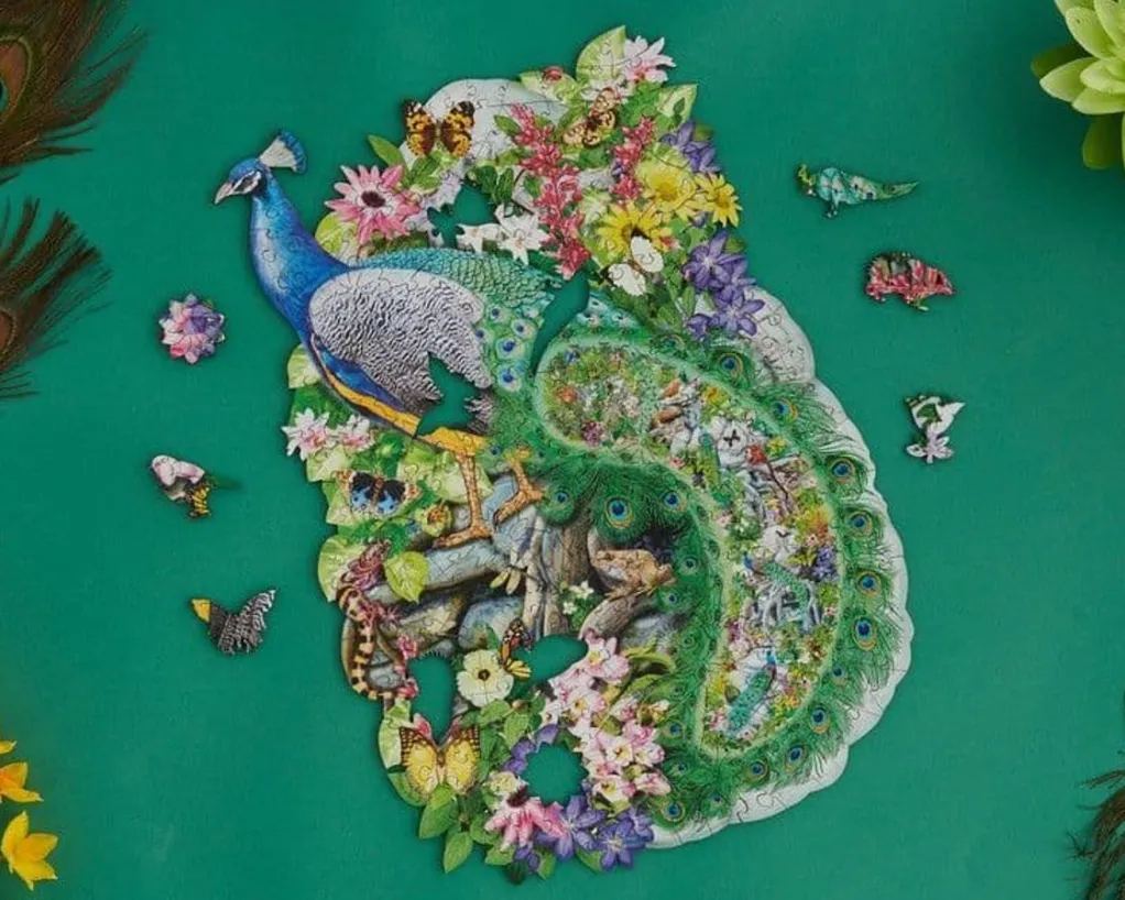 Wentworth 300 Pieces & Under* - Peacock Of India - 250 Piece Wooden Jigsaw Puzzle