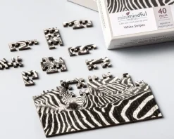 Wentworth 100 Pieces & Under* - White Stripes - 40 Piece Wooden Jigsaw Puzzle