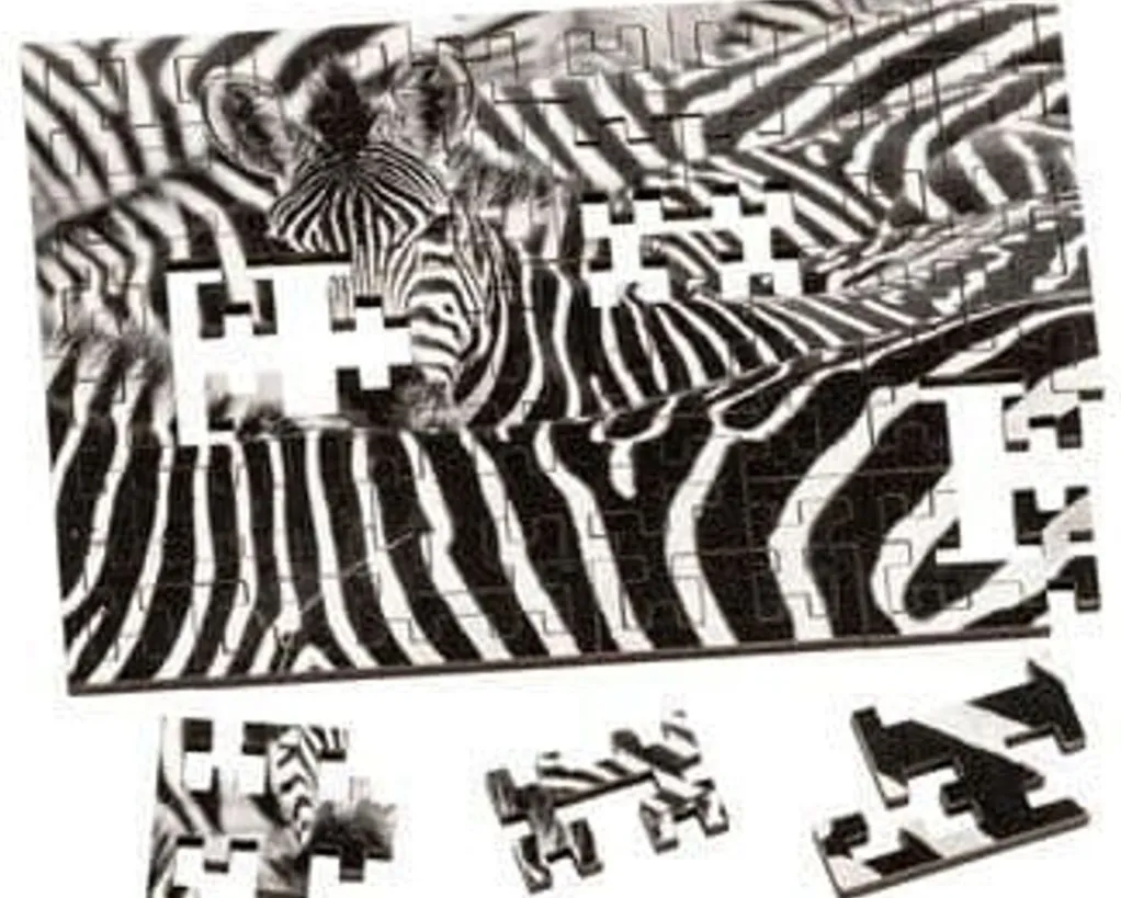 Wentworth 100 Pieces & Under* - White Stripes - 40 Piece Wooden Jigsaw Puzzle
