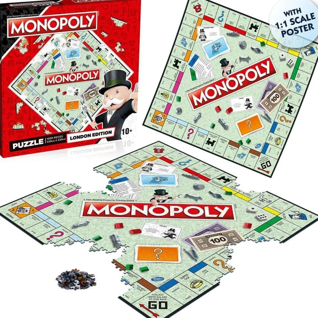 Winning Moves 1000 Pieces* - London Monopoly Jigsaw - 1000 Piece Jigsaw Puzzle