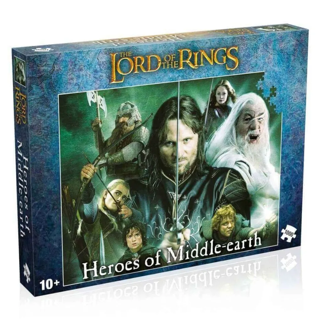 Winning Moves 1000 Pieces* - Lord Of The Rings Heroes Of Middle Earth - 1000 Piece Jigsaw Puzzle
