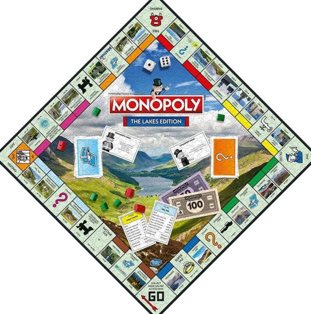 Winning Moves 1000 Pieces* - The Lakes Monopoly Jigsaw - 1000 Piece Jigsaw Puzzle